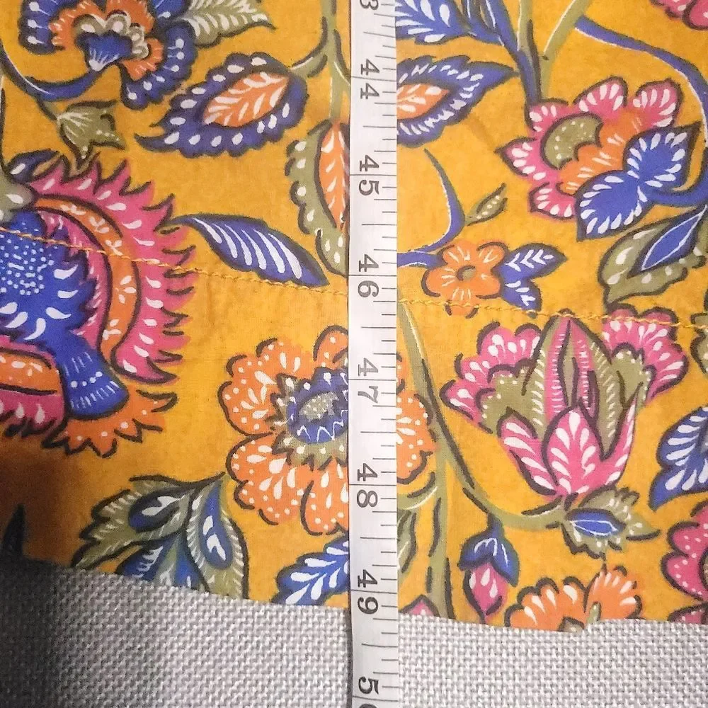 House Of Harlow 1960 Cheyna Paisley Mustard Tie Front Floral Maxi Dress Snap XS